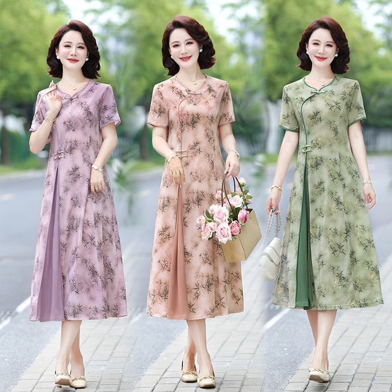 Midi Skirt Floral - Sukienka midi w kwiatowy wzór dla