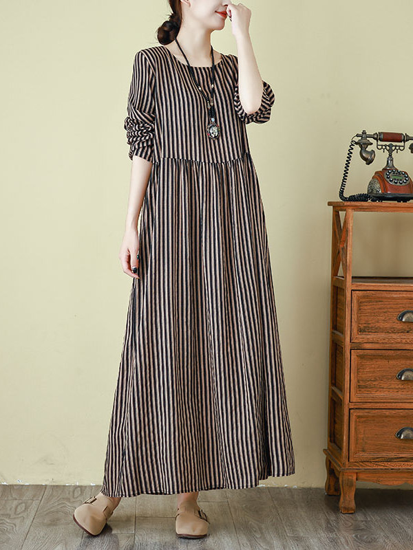 Wiosenna sukienka z okrągłym d – Linen Dress Wrap recenzja i cena