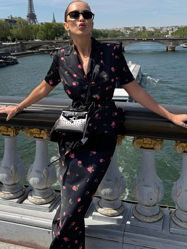 Eleganckie damskie komplety: k – Midi Skirt Floral recenzja i cena