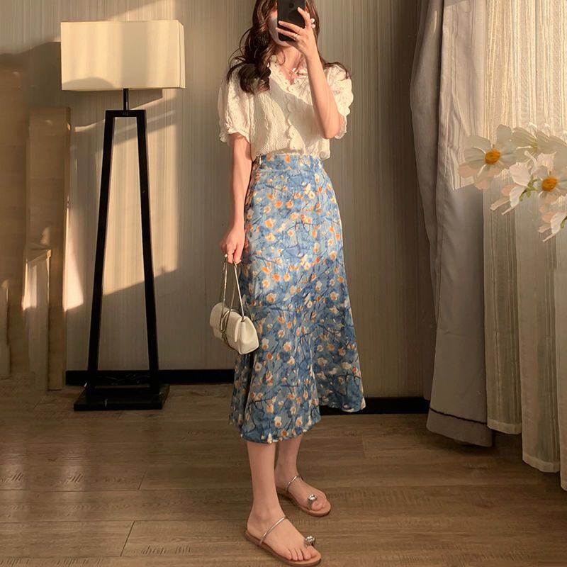 Damski letni komplet dwuczęści – Midi Skirt Floral recenzja i cena