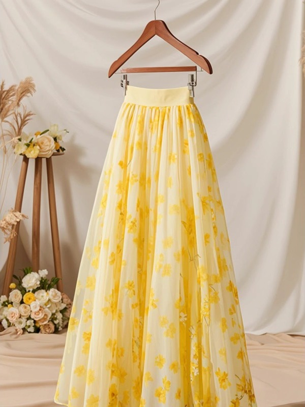 Letnia spódnica damska z wysok – Midi Skirt Floral recenzja i cena