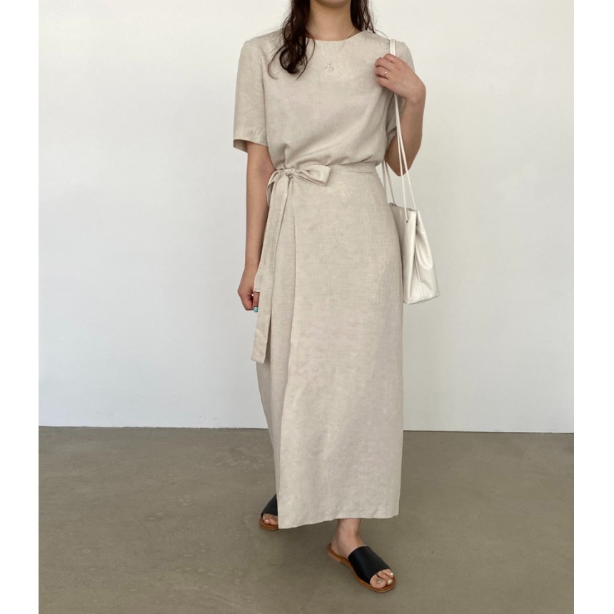 Elegancka sukienka z bawełny i – Linen Dress Wrap recenzja i cena