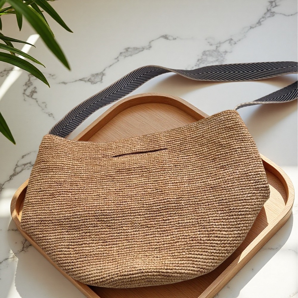 Nowa Tęczowa Torba Wiadro z Ra – Crochet Bag Raffia recenzja i cena