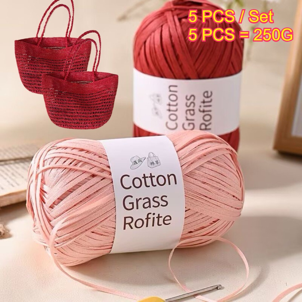 5 SZTUK 250g Papierowa Rafia S – Crochet Bag Raffia recenzja i cena